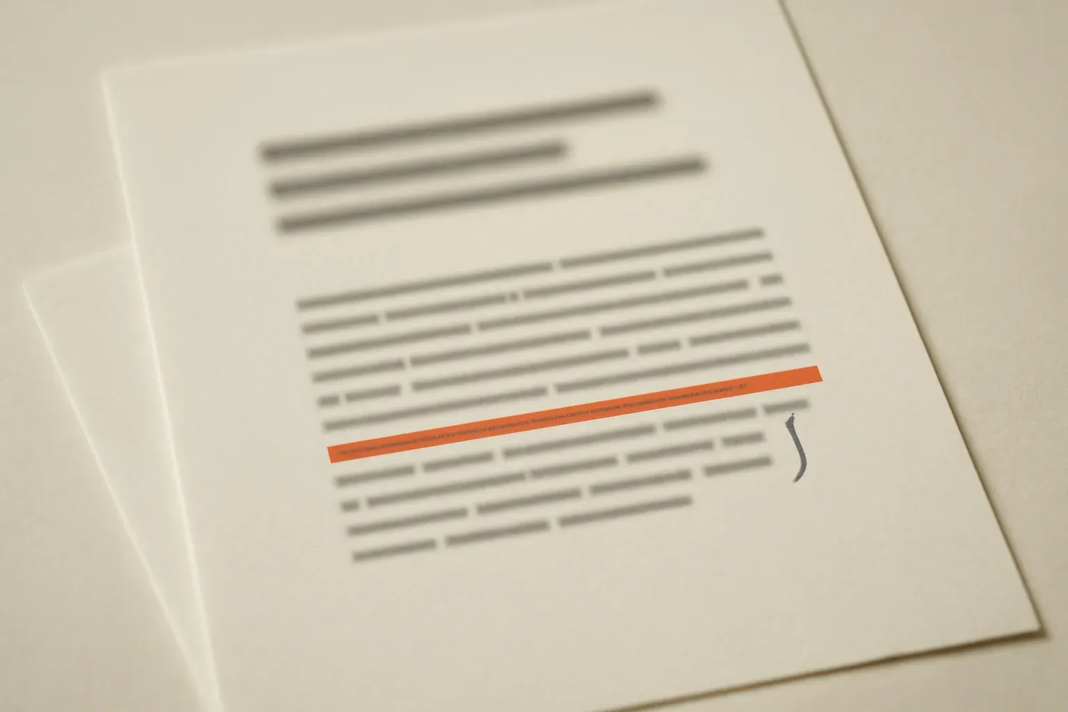 A printed question with one cited line highlighted.